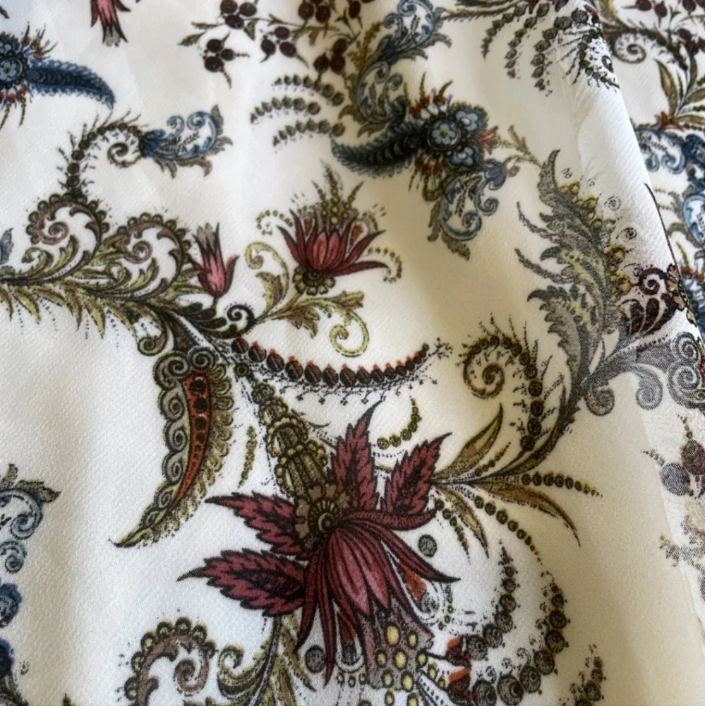 NWT Max Studio Size Large Floral Maxi Skirt Elastic Waist Ruffle Tiered